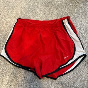 Nike Red and White Women's Shorts